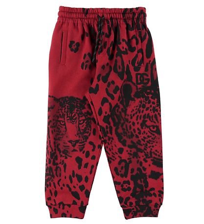 Dolce & Gabbana Joggingbuxur - Dýr - Rautt Leo