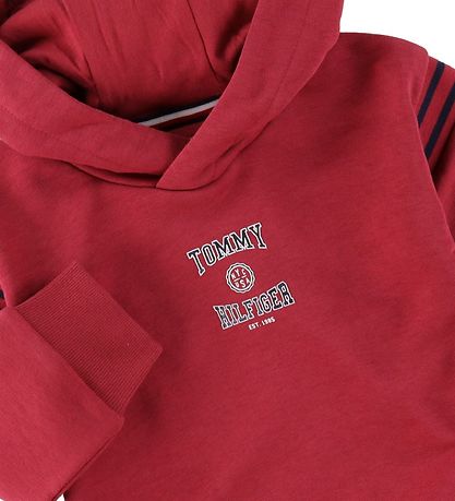 Tommy Hilfiger Hettupeysa - Varsity - Cranberry Crush