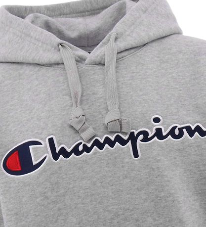 Champion Fashion Hoodie - Grey Melange w. Logo