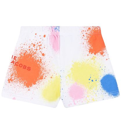 Little Marc Jacobs Sweat Shorts - White w. Paint stains