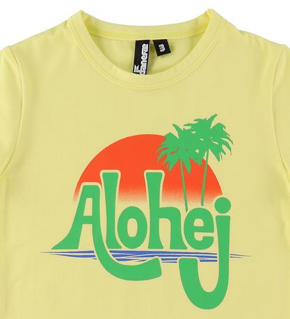 Danef T-shirt - Rainbow Ringer - Yellow w. Alohej