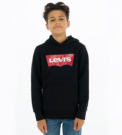 Levis Kapuzenpullover - Fledermausflügel - Schwarz