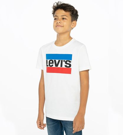 Levis Stuttermabolur - Lógó - Hvítur
