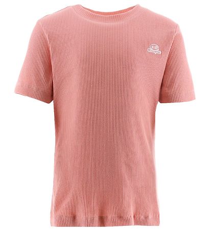 Champion Fashion Stuttermabolur - Rib - Bleikt