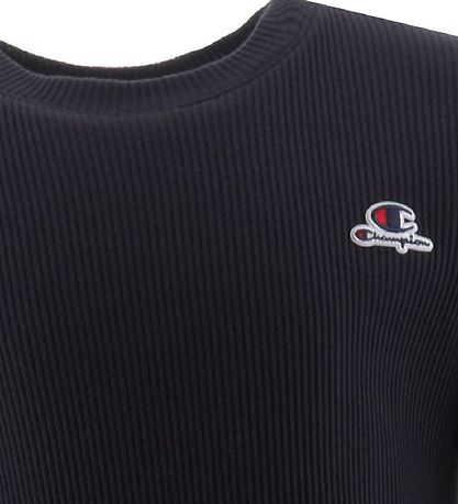Champion Fashion Stuttermabolur - Rib - Dökkblátt
