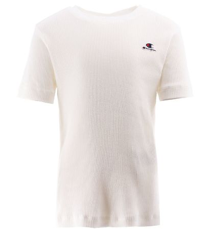 Champion Fashion Stuttermabolur - Rib - Hvítur