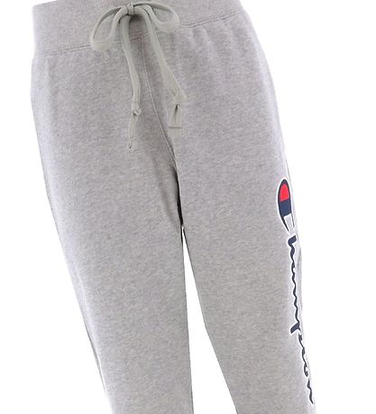 Champion Fashion Joggingbroek - Rib Manchet - Grijs m. Logo