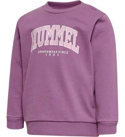 Hummel Sweatshirt - HmlFast Lime - Argyle Purple