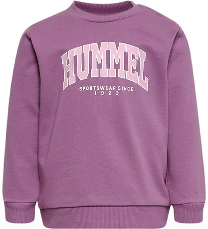 Hummel Sweatshirt - HmlFast Lime - Argyle Purple