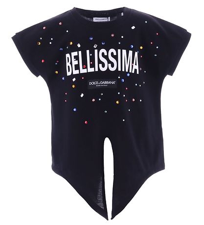 Dolce & Gabbana T-Shirt - Light - Sorte m. Punkte