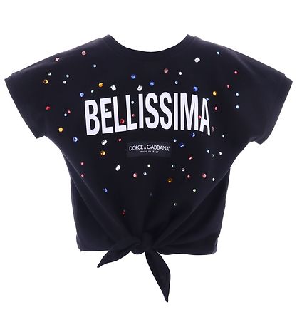 Dolce & Gabbana T-Shirt - Light - Sorte m. Punkte