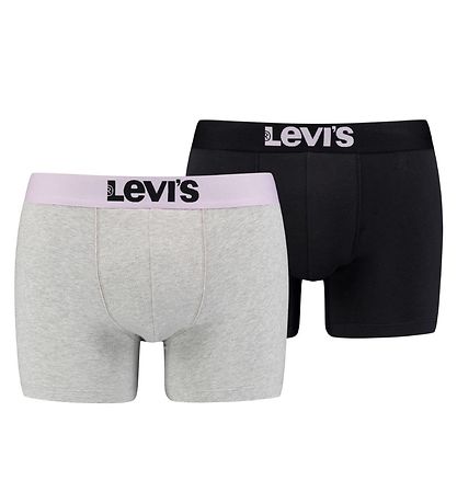 Levis Boxers - 2-Pack - Boxer Brief - Light Grey Melange/Orchid