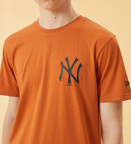 New Era Stuttermabolur - New York Yankees - Appelsína