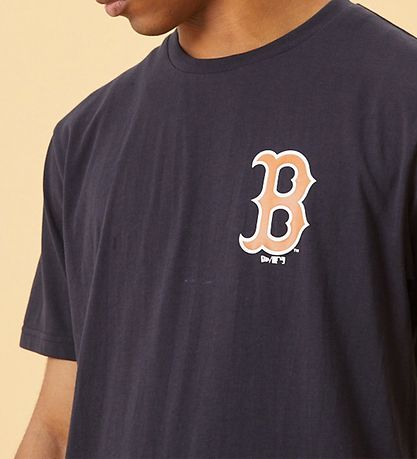 New Era Stuttermabolur - Boston Red - Svart