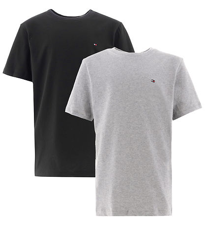 Tommy Hilfiger T-shirt - 2-Pack - Medium+ Grey Heather/Black