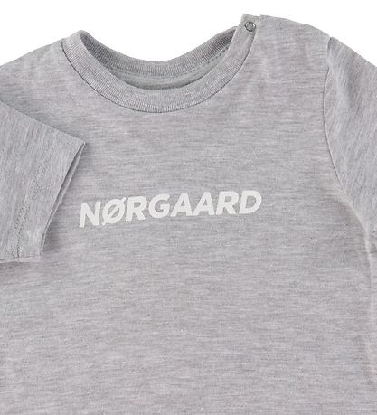 Mads Nørgaard T-shirt - Oxen - Gråmelerad m. Vit