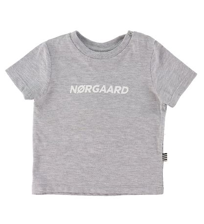 Mads Nørgaard T-shirt - Oxen - Gråmelerad m. Vit