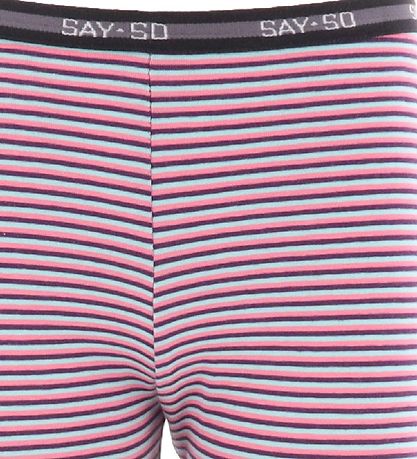 Say-So Leggings - Stripe - Bleikt/Fjólublátt/Grænblátt