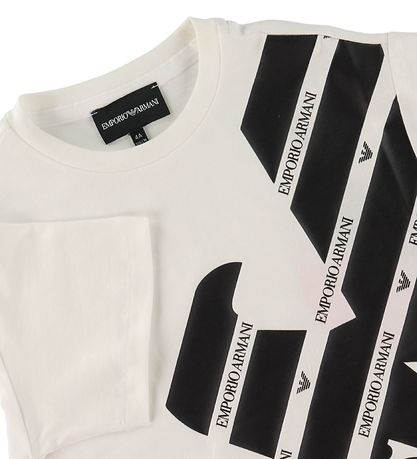 Emporio Armani T-shirt - White/Black w. Logo