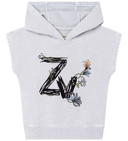 Zadig & Voltaire Hettupeysa - Ljósblátt M. Útsaumur