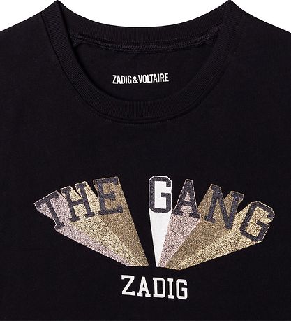Zadig & Voltaire Kleid - Happy - Schwarz m. Glitzer