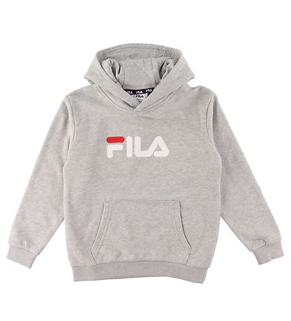 Fila Hoodie - Sande - Light Grey Melange w. Print