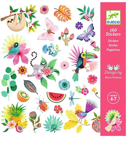 Djeco Límmiðar - 160 Stk. - Paradise