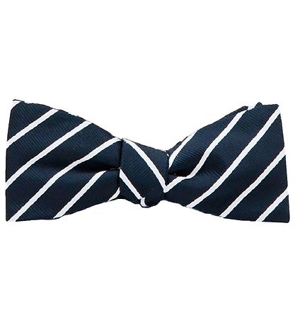 Grunt Bow Tie w. Handkerchief - Flour Stripe - Navy/White