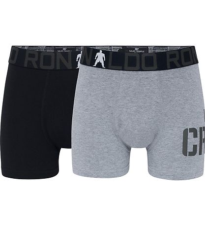 Ronaldo boxers - 2-Pack - Bamboo - Grey/Black