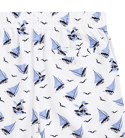 Shorts en Molleton Polo Ralph Lauren - Classiques - Blanc/Bleu a