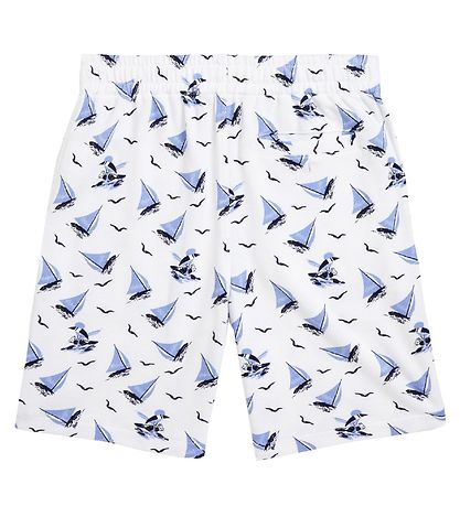 Shorts en Molleton Polo Ralph Lauren - Classiques - Blanc/Bleu a