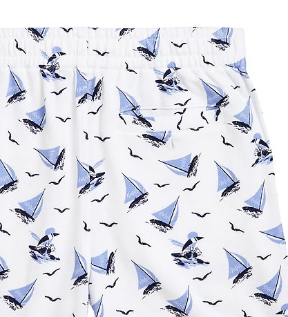 Polo Ralph Lauren Sweat Shorts - Classic - White/Blue w. Sailing