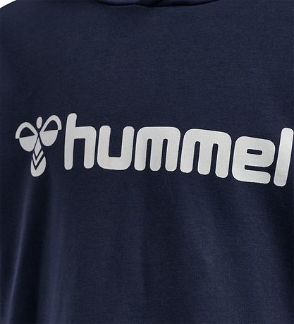 Hummel Kapuzenpullover - hmlBugge - Black Iris m. Weiß/Orange