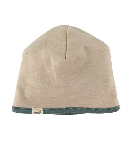 Voksi Beanie - Wool - 2-layer - Reversible - Sea Green/Melange S