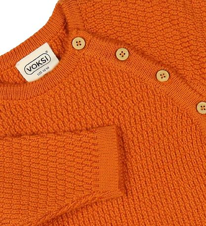 Voksi Cardigan - Wool - Warm Orange