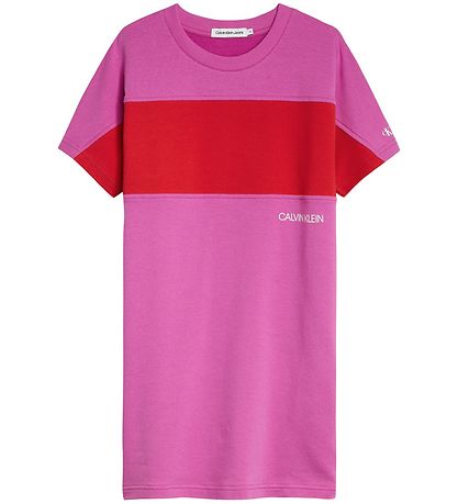 Calvin Klein Kleid - Colour Block - Lucky Pink/Rot
