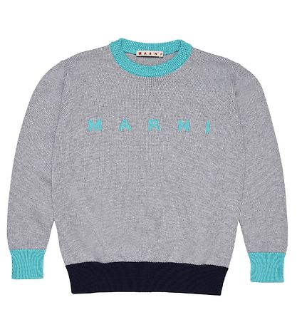 Marni Pullover - Strick - Graumeliert meliert/Trkis