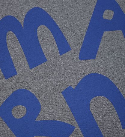 Marni T-Shirt - Dunkelgrau-Meliert m. Blau