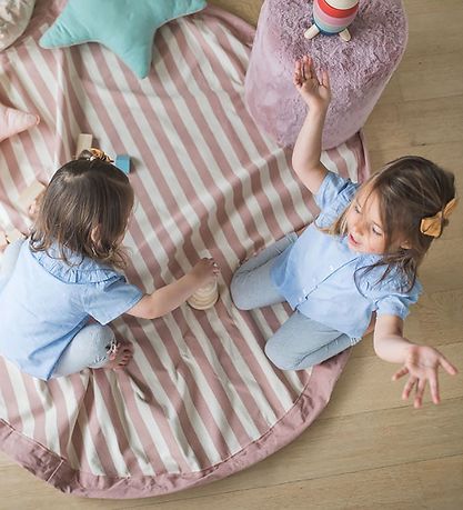 Play&Go Toy Storage Bag Blanket - 140 - Stripes New Pink