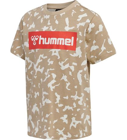 Hummel Stuttermabolur - hmlCarter - Drapplitað Camo