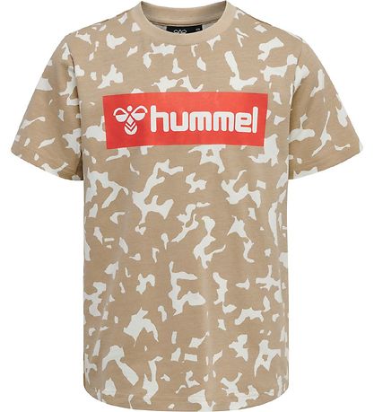 Hummel Stuttermabolur - hmlCarter - Drapplitað Camo