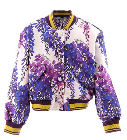 Dolce & Gabbana Cardigan - Endurreisn - Hvítt/Fjólublátt M. Blóm
