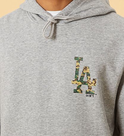 New Era Hoodie - Los Angeles Dodgers - Grijs Gevlekt