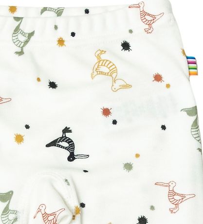 Joha Leggings - Bamboo - White w. Pelicans