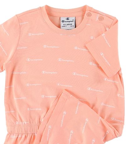 Champion Dress - Coral/White