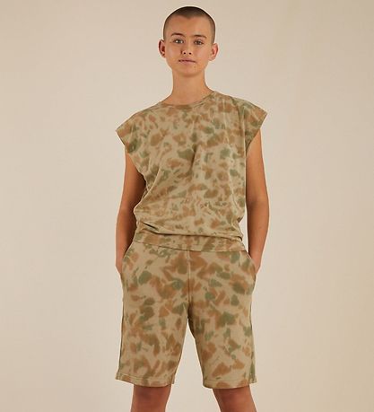 Finger In The Nose Sweat Shorts - Dunk - Khaki Tie & Dye
