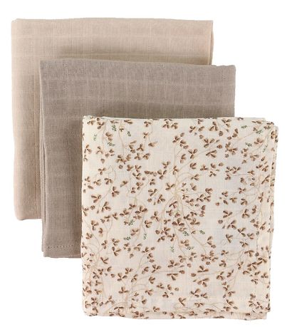 Cam Cam Muslin Cloths - 3-Pack - Mix Lierre/Almond/Hazel