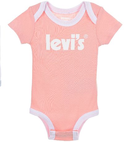 Levi's Rompers s/s - 2-pack - Wit/Roze