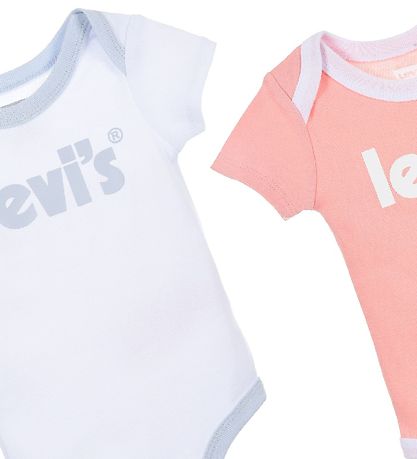 Levi's Rompers s/s - 2-pack - Wit/Roze