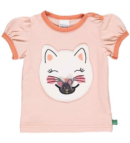 Freds World Stuttermabolur - Hello Kettir - Rose Cream